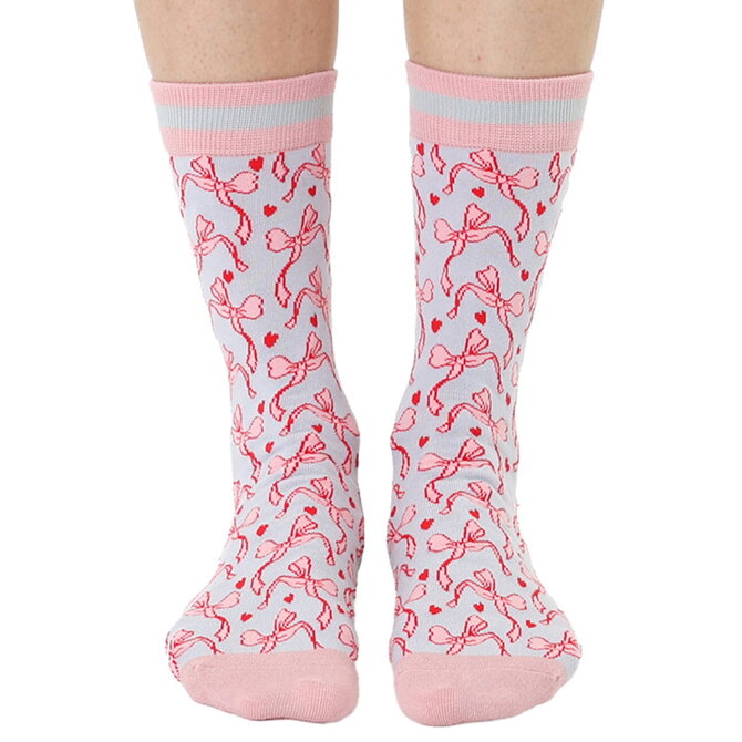 Living Royal SOCKS-CREW PINK BOWS WMNS
