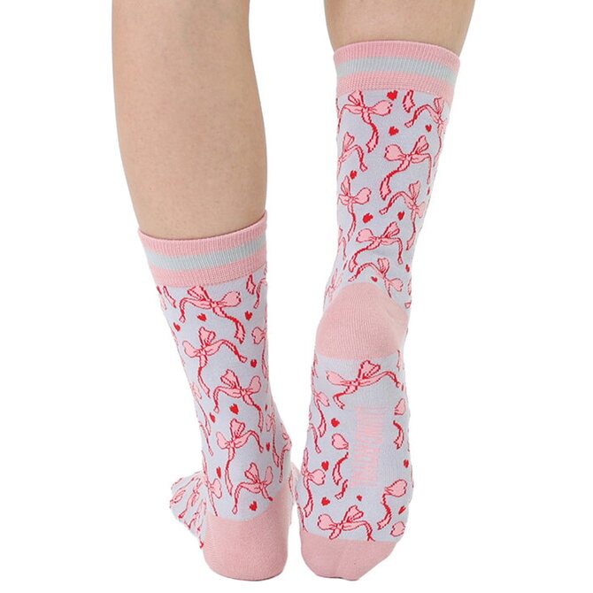 Living Royal SOCKS-CREW PINK BOWS WMNS