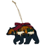 BARRY OWEN INC ORN-BEAR LAYERED WD