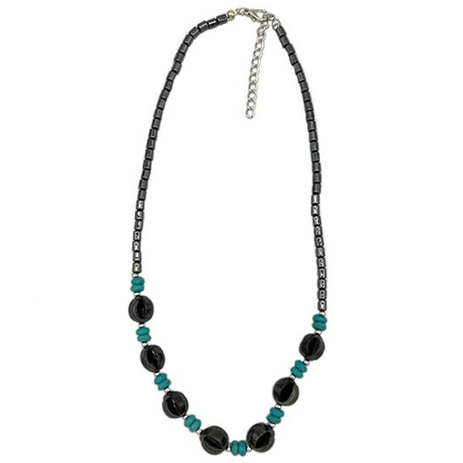 BARRY OWEN JEWELRY N-TQ/HEMATITE RND
