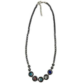 BARRY OWEN JEWELRY Necklace-Solar Bead Hematite