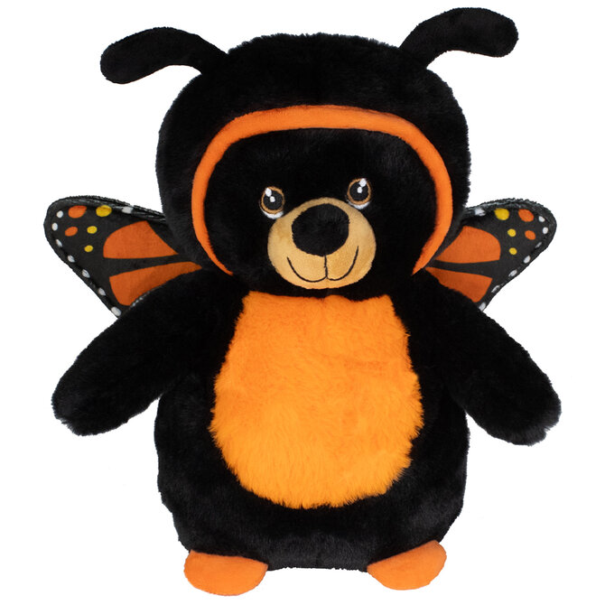 WISH PETS BLK BEAR-MONARCH BFLY COSTUME 11"