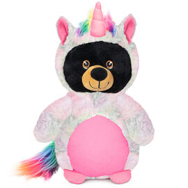 WISH PETS Black Bear-Unicorn Costume 8"