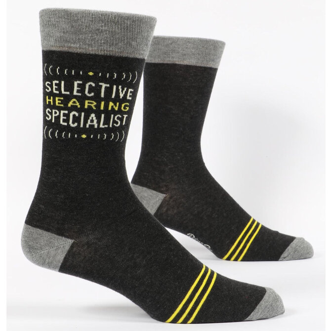 Blue Q M SOCKS-SELECTIVE HEARING MEN