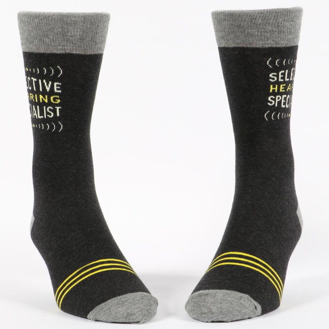 Blue Q M SOCKS-SELECTIVE HEARING MEN