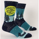 Blue Q M SOCKS-DRAGON/WIZARDS & SHIT MENS