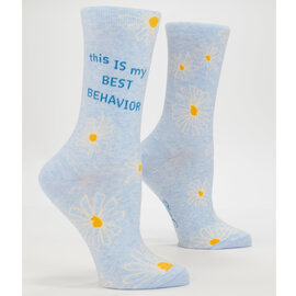 Blue Q SOCKS-BEST BEHAVIOR CREW