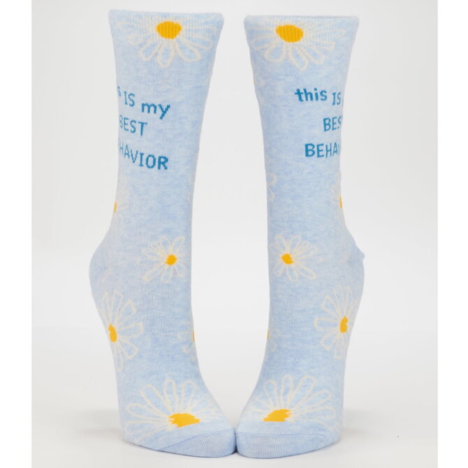 Blue Q SOCKS-BEST BEHAVIOR CREW