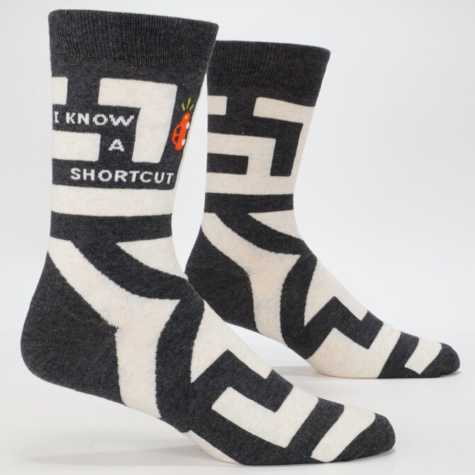 Blue Q M SOCKS-I KNOW A SHORTCUT