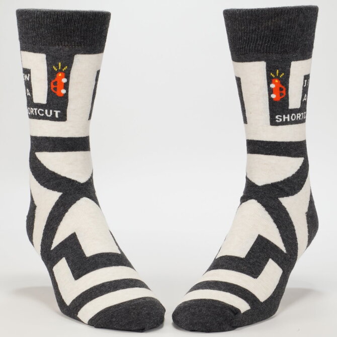 Blue Q M SOCKS-I KNOW A SHORTCUT