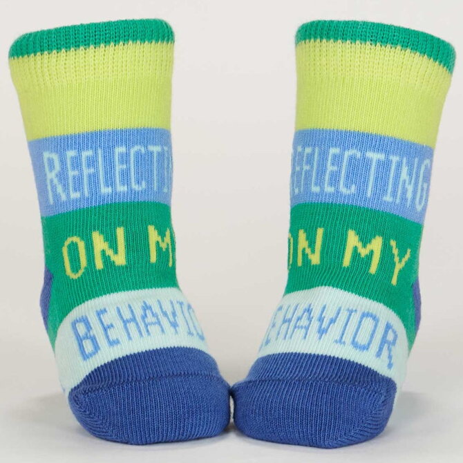 Blue Q SOCKS-BABY CUSTOMER/MY BEST BEHAVOIR