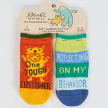 Blue Q SOCKS-BABY CUSTOMER/MY BEST BEHAVOIR
