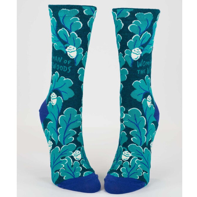 Blue Q SOCKS-WOMAN OF THE WOODS CREW