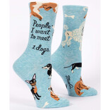 Blue Q SOCKS-PEOPLE TO MEET/DOG CREW