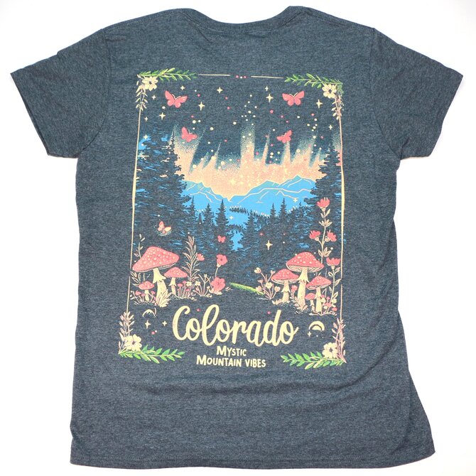 On The Road Apparel Womens Tee-Lunar Bloom Colorado