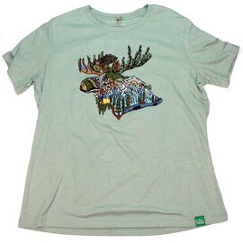 Wild Tribute T-Shirt - Boho Moose Tree Relax Fit