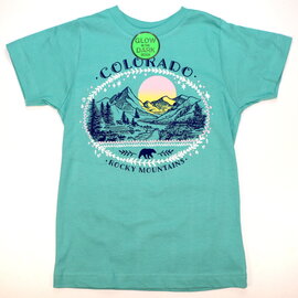 Prairie Mtn Screening T Shirt-Starry Eyed Mountain Glow Youth