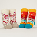Blue Q SOCKS-BABY I'M NEW/SCREAMING BABY