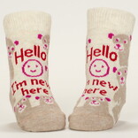 Blue Q SOCKS-BABY I'M NEW/SCREAMING BABY