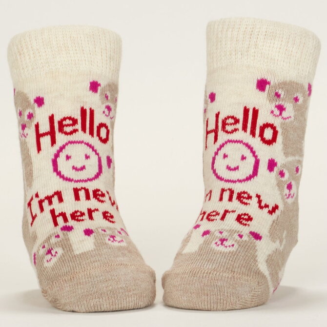 Blue Q SOCKS-BABY I'M NEW/SCREAMING BABY