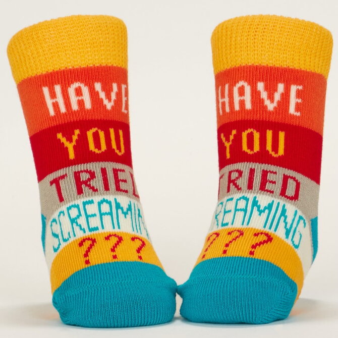 Blue Q SOCKS-BABY I'M NEW/SCREAMING BABY
