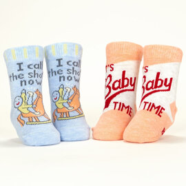 Blue Q SOCKS-BABY CALL SHOTS/BABY TIME