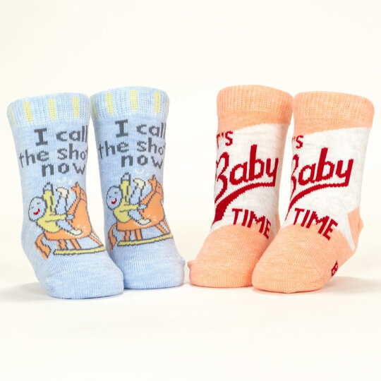 Blue Q SOCKS-BABY CALL SHOTS/BABY TIME