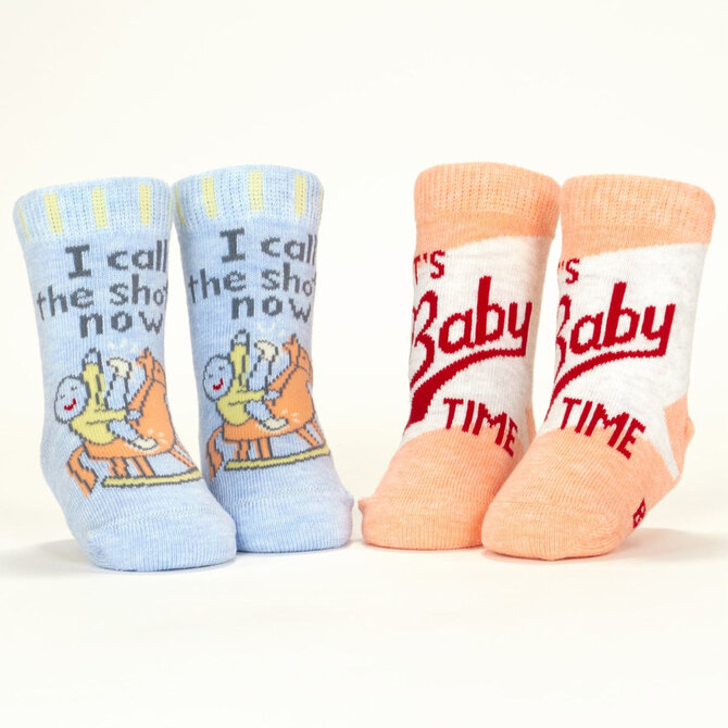 Blue Q SOCKS-BABY CALL SHOTS/BABY TIME