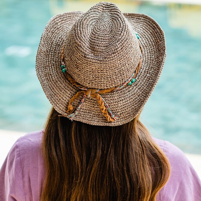 WALLAROO HAT COMPANY HAT-CATALINA COWBOY/MUSHROOM