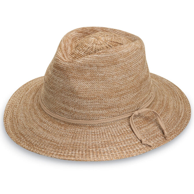 WALLAROO HAT COMPANY HAT-VICTORIA FEDORA MXD CAMEL