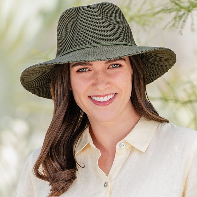 WALLAROO HAT COMPANY HAT-VICTORIA FEDORA OLIVE