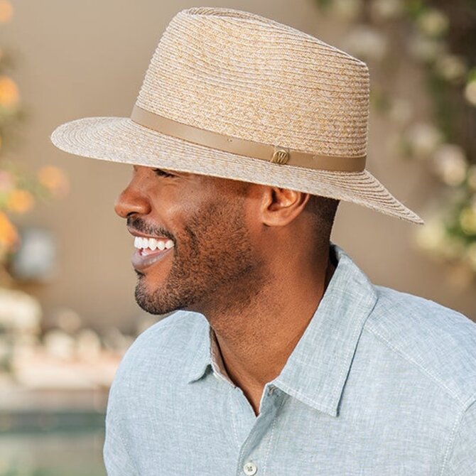 WALLAROO HAT COMPANY HAT-EVERETT/MIXED CAMEL M/L