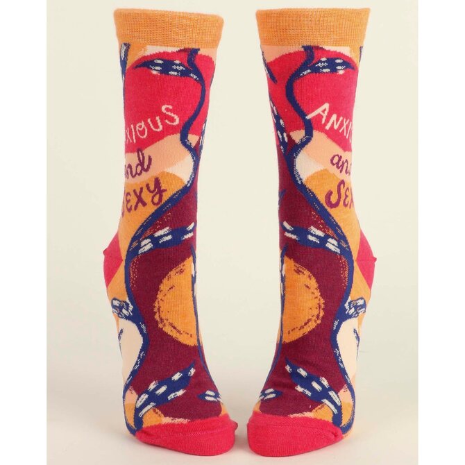 Blue Q SOCKS-ANXIOUS & SEXY CREW