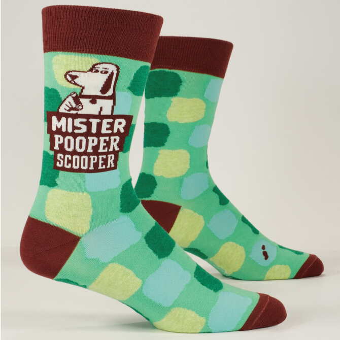 Blue Q M SOCKS-MR. POOPER SCOOPER