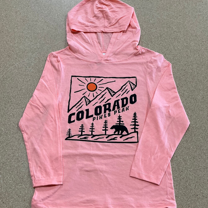 Prairie Mtn Screening Child's Hooded Sweatshirt - Breezy Mountain Black Bear Hills