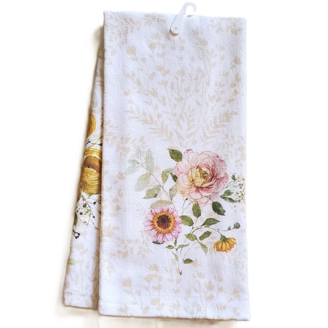 Kay Dee Designs Tea Towel-Cat in Flowers