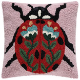 Peking Handicraft PILLOW-FOLK LADYBUG 14X14