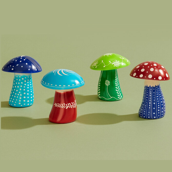 Geocentral MUSHROOM-SOAPSTN CARVED/COLOR LG ASST