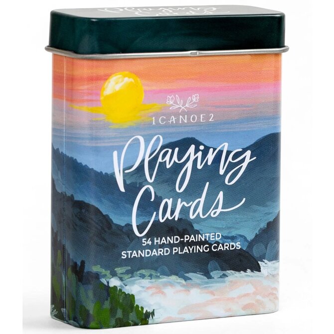 1 CANOE 2 DECK-TRAVEL TIN PLAYING CARDS