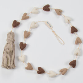 BANDANA LOVE HEART STRING-MOCHA LATTE HEARTS