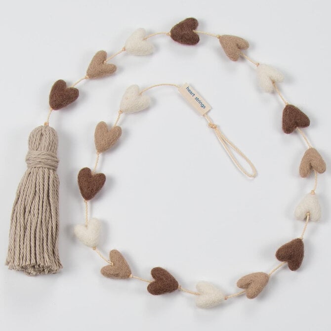 BANDANA LOVE HEART STRING-MOCHA LATTE HEARTS
