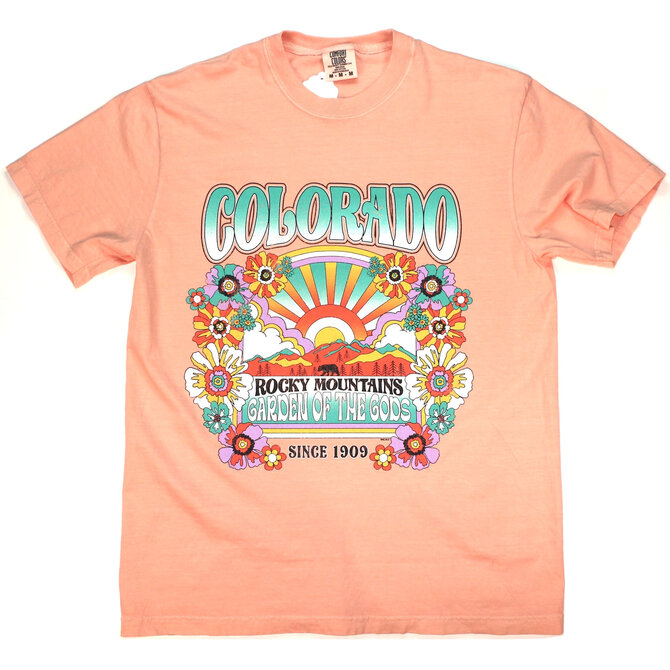 BOULDER CANYON APPAREL TEE-RADIANT MTFLORAL BEAR
