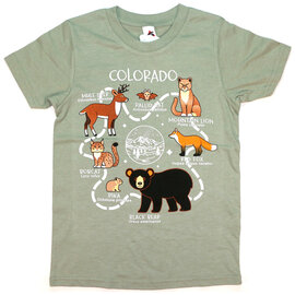 Jk 2 Apparel CHILDRENS TEE-WILDLIFE MAP