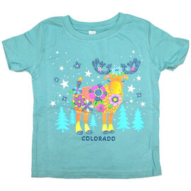 Jk 2 Apparel CHILDRENS TEE-FLORAL SPARKLE MOOSE