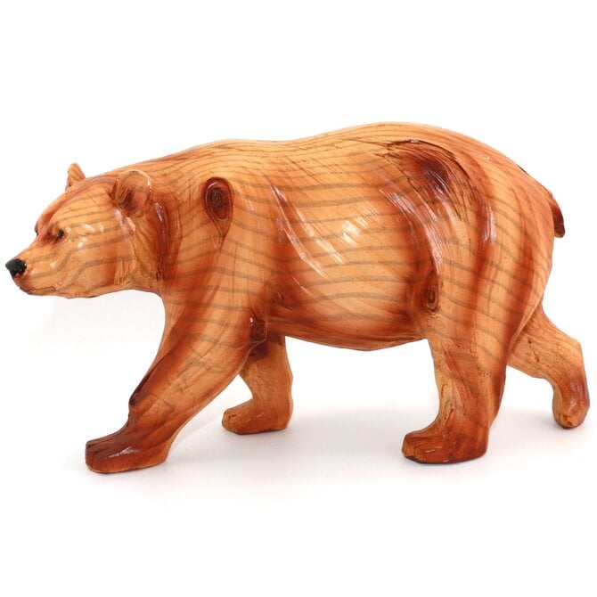 American Gift Corp FIG-BEAR WDGRAIN 8.5"