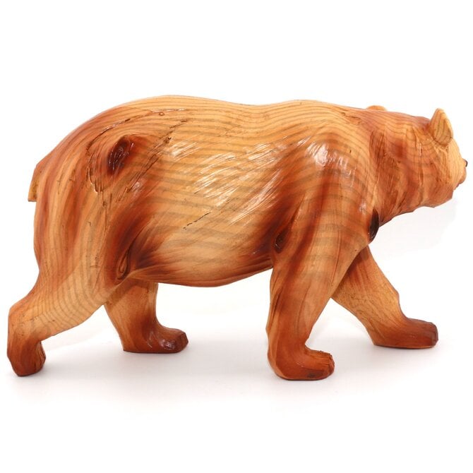 American Gift Corp FIG-BEAR WDGRAIN 8.5"