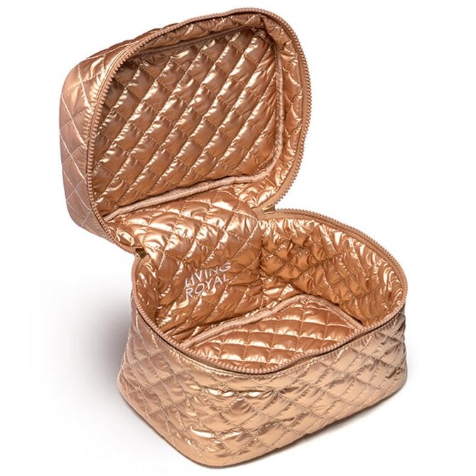 Living Royal TRAVEL CASE-GOLD COSMETIC PUFFER