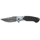 PAWNEE BILL'S KNIFE-ETCHED/BLK WD HNDL 8"
