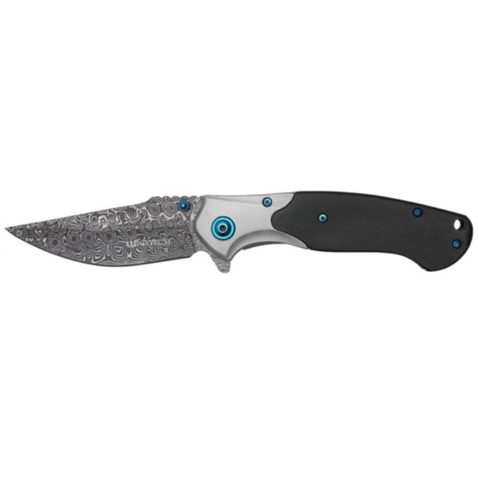 PAWNEE BILL'S KNIFE-ETCHED/BLK WD HNDL 8"