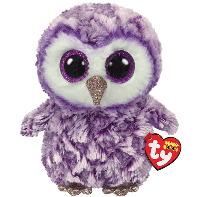 Ty MOONLIGHT-OWL PURPLE MED